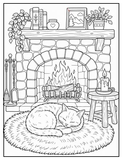 Cozy Corners: Relaxing Coloring Book for Adults – eBook & Paper Book