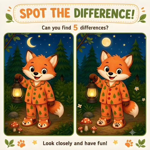Animals in Pajamas: Spot the Difference – eBook