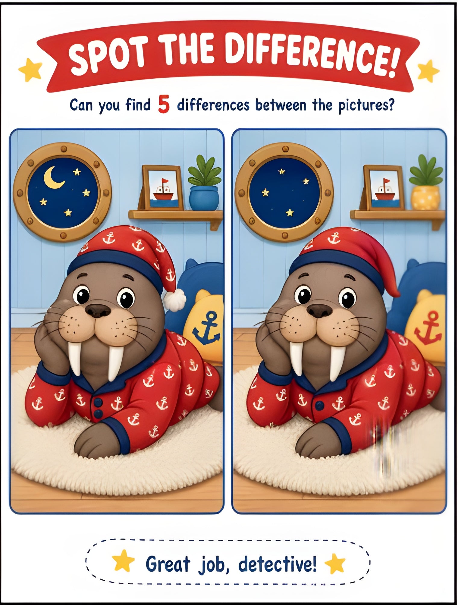 Animals in Pajamas: Spot the Difference – eBook