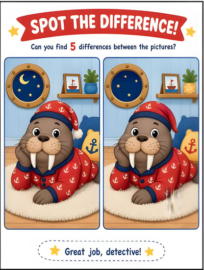 Animals in Pajamas: Spot the Difference – eBook &amp; Paper Book