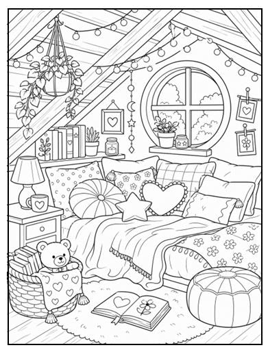 Cozy Corners: Relaxing Coloring Book for Adults – eBook & Paper Book