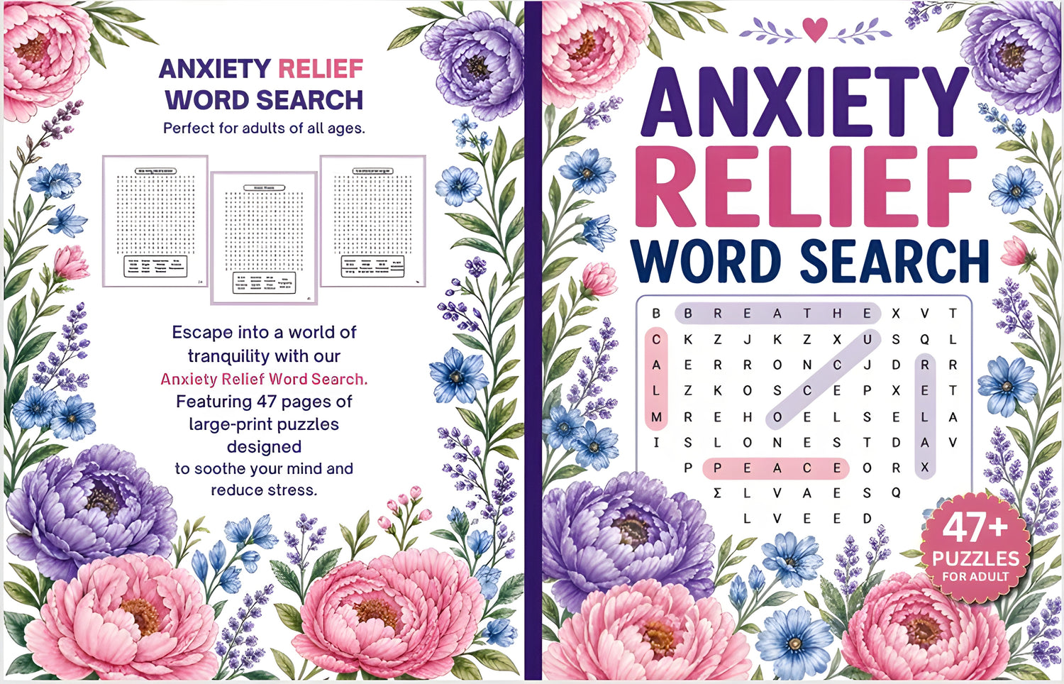 Anxiety Relief Word Search – eBook &amp; Paper Book