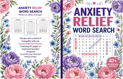 Anxiety Relief Word Search – eBook &amp; Paper Book