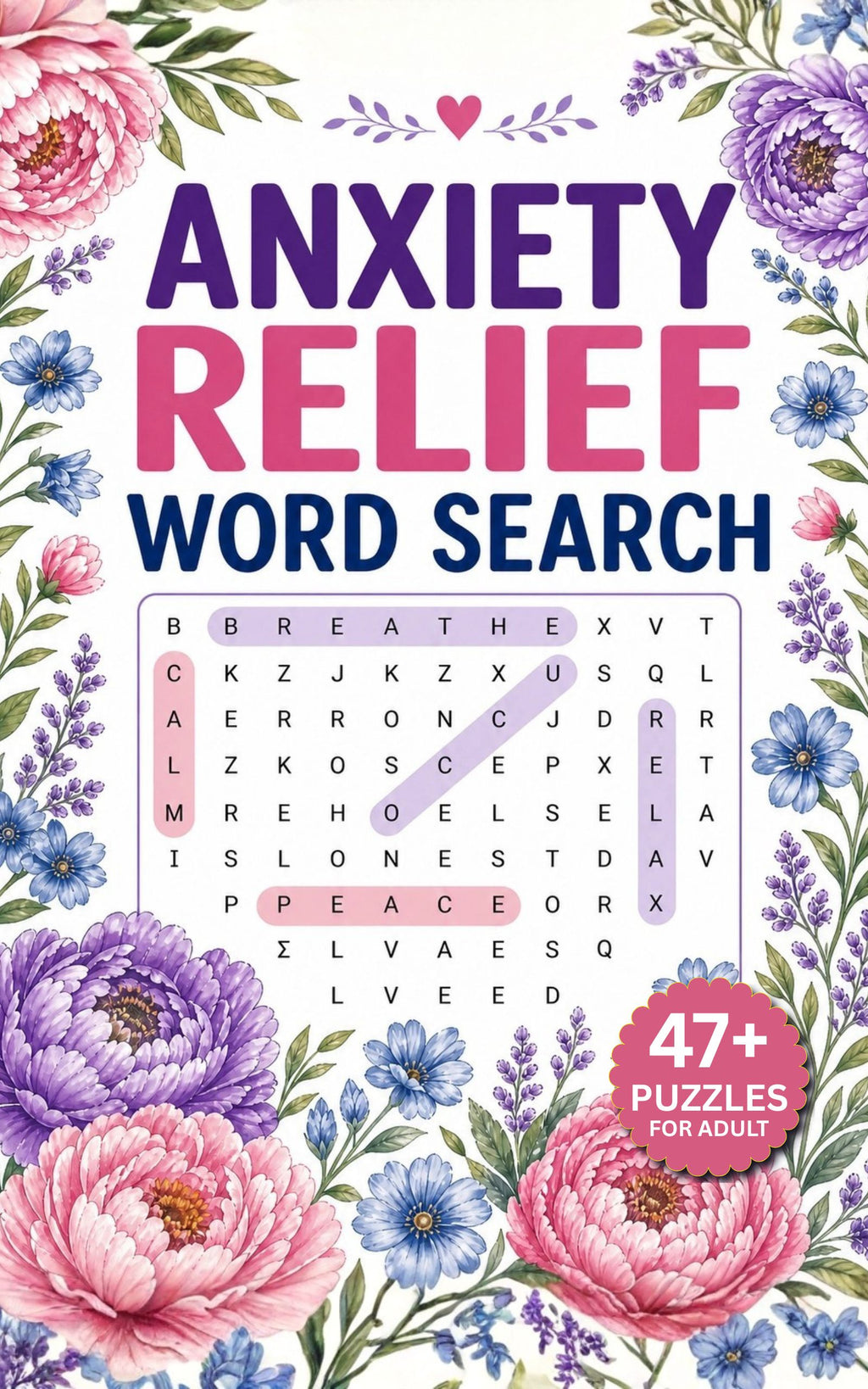Anxiety Relief Word Search – eBook & Paper Book