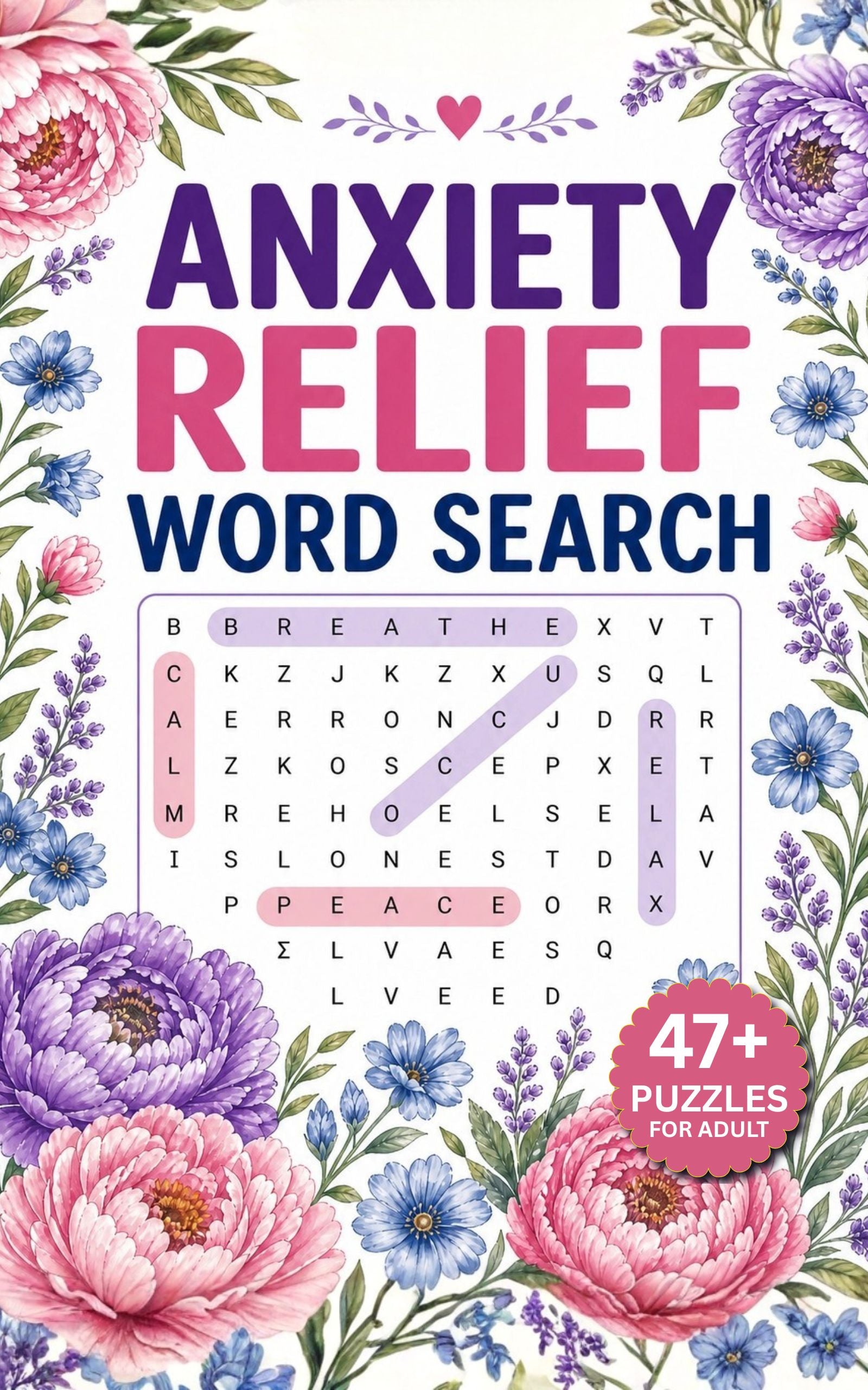 Anxiety Relief Word Search – eBook &amp; Paper Book