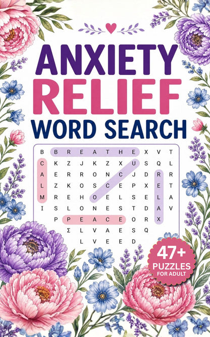 Anxiety Relief Word Search – eBook &amp; Paper Book