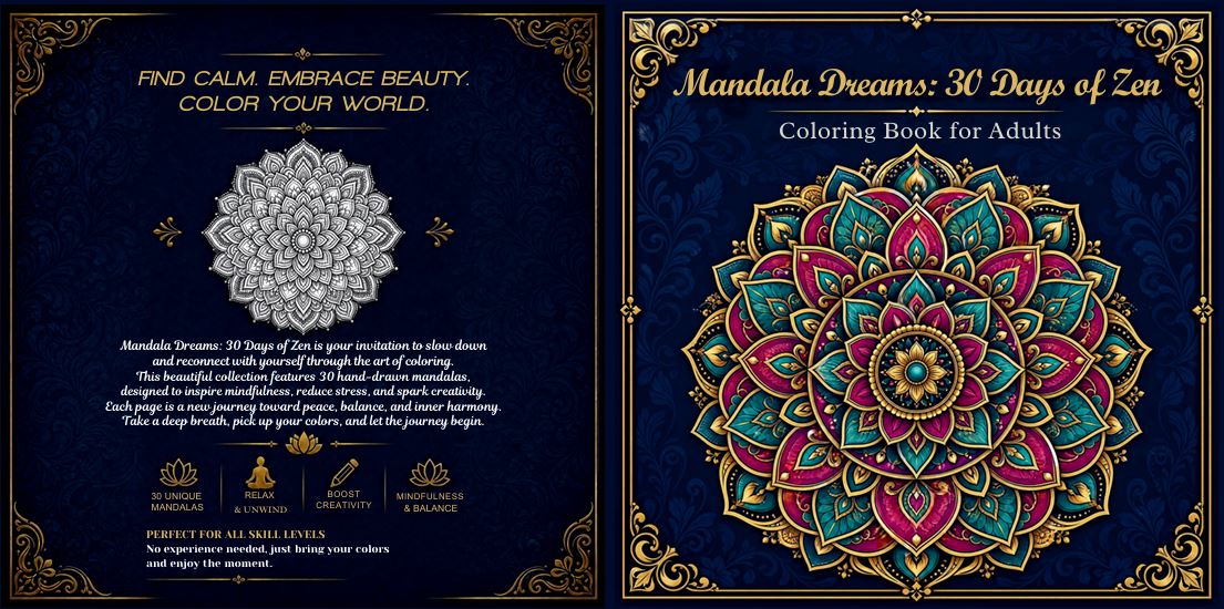 Mandala Dreams: 30 Days of Zen – eBook & Paper Book