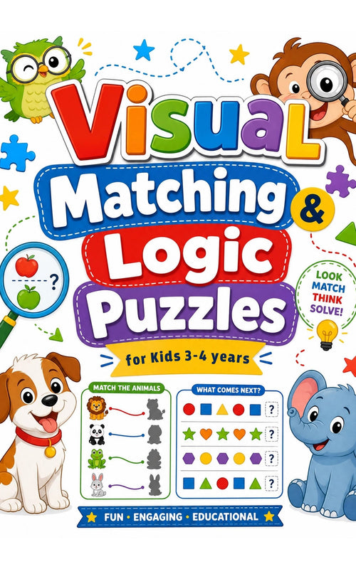 Visual Matching & Logic Puzzles for Kids 3-4 years eBook Cover