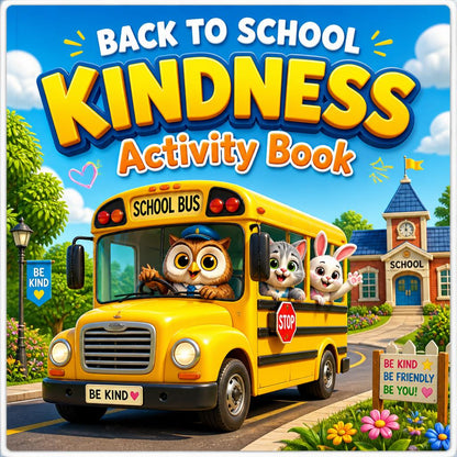 The Magic Cut &amp; Color Bundle (BACK TO SCHOOL KINDNESS Activity BOOK + Crayons + Safety Scissors)