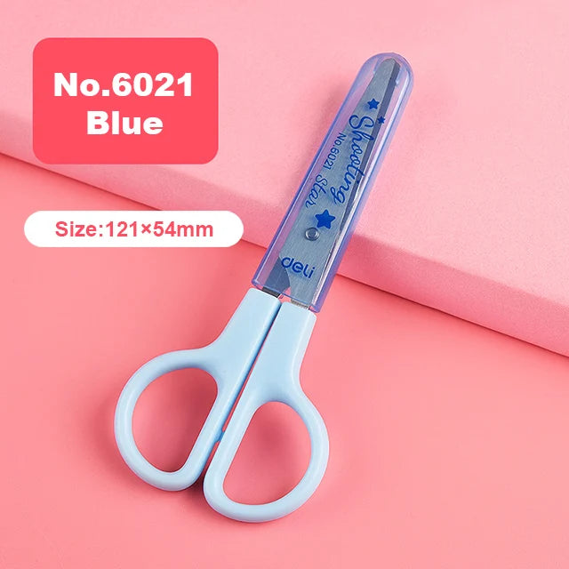 Deli Cartoon Safety Scissors for Children's DIY Handmade Craft Paper Cuttings School Stationery Small Shear Cute