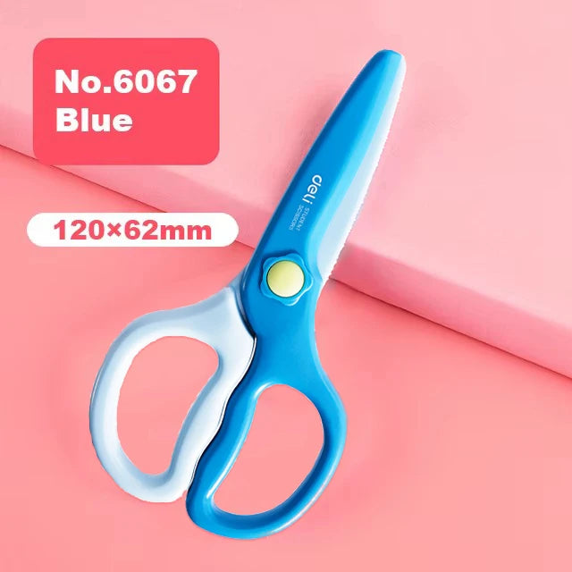 Deli Cartoon Safety Scissors for Children's DIY Handmade Craft Paper Cuttings School Stationery Small Shear Cute