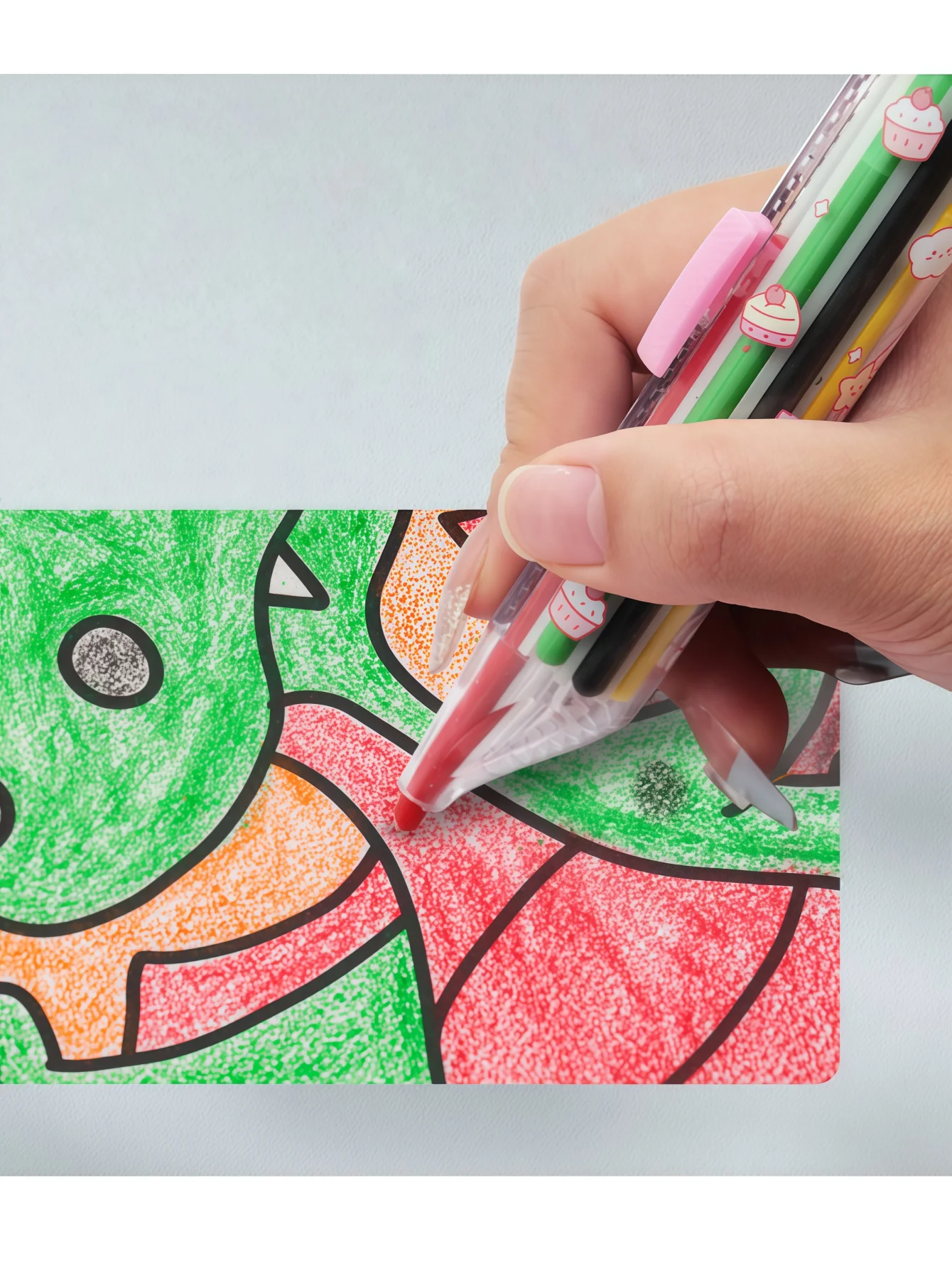 Wholesale Crayons That Don'T Stain Hands: 8-in-1 Rotating Multi-Color Crayons, Kids' Plastic 8-Color Push-Up Crayons