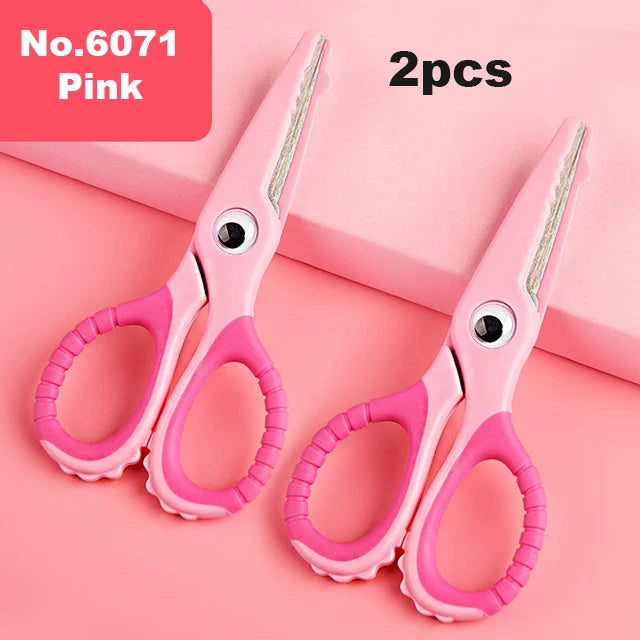 Deli Cartoon Safety Scissors for Children's DIY Handmade Craft Paper Cuttings School Stationery Small Shear Cute