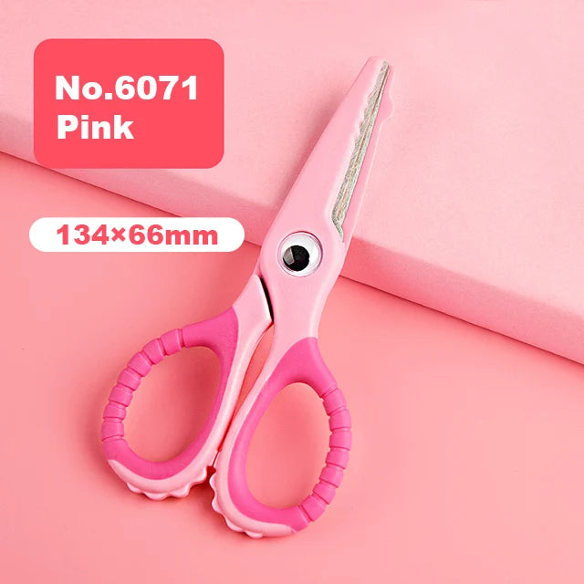 Deli Cartoon Safety Scissors for Children's DIY Handmade Craft Paper Cuttings School Stationery Small Shear Cute