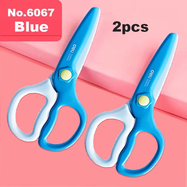 Deli Cartoon Safety Scissors for Children's DIY Handmade Craft Paper Cuttings School Stationery Small Shear Cute
