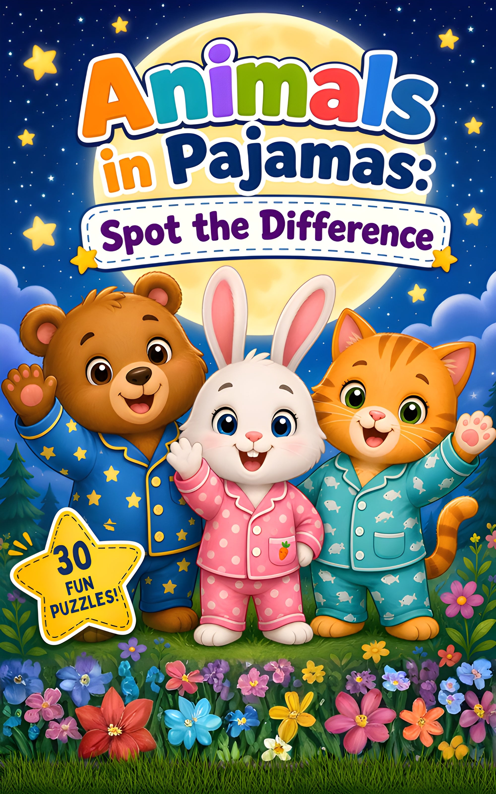 Animals in Pajamas: Spot the Difference – eBook