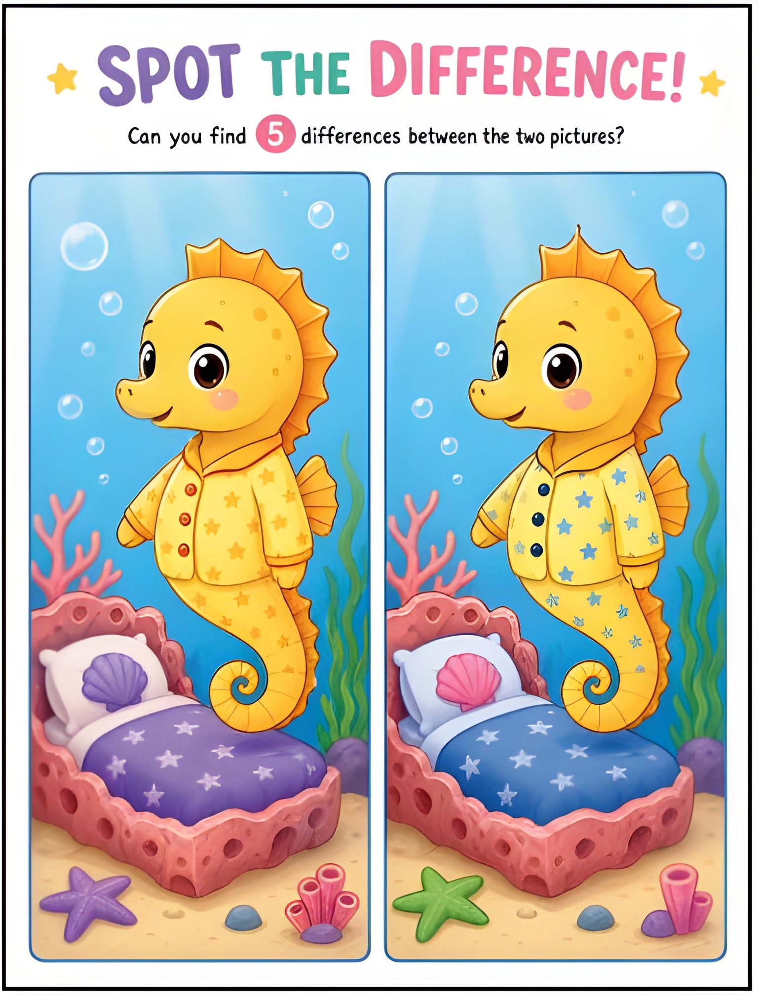 Animals in Pajamas: Spot the Difference – eBook