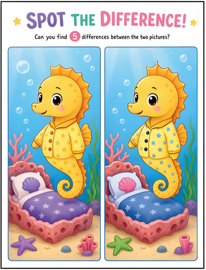 Animals in Pajamas: Spot the Difference – eBook &amp; Paper Book