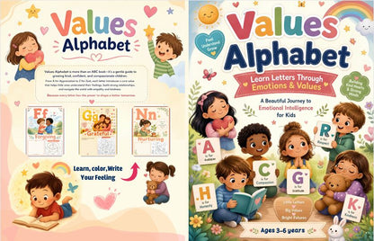 Values Alphabet: Learn Letters Through Emotions &amp; Values – eBook &amp; Paper Book